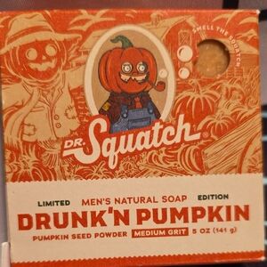 Dr. Squatch Drunk'n Pumpkin Men's Natural Soap-5 oz-Medium Grit-New